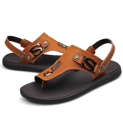 Calzature da uomo confortevoli in pelle con capo in pelle vera