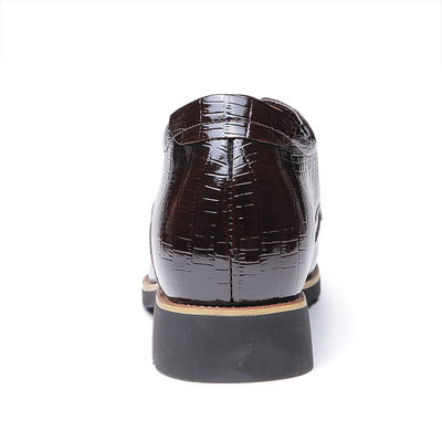 Stealth Increase 6cm Scarpe da uomo in ascensore di pelle vera nero pizzo scarpe da vestire