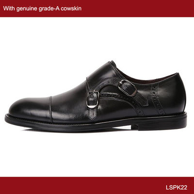 Scarpe da uomo con la corda, scarpe da cuoio Goodyear con la fibbia.