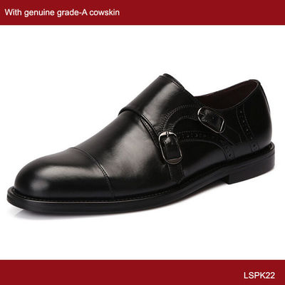 Scarpe da uomo con la corda, scarpe da cuoio Goodyear con la fibbia.