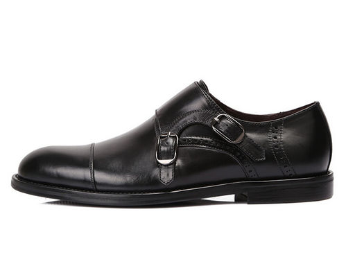 Scarpe da uomo con la corda, scarpe da cuoio Goodyear con la fibbia.
