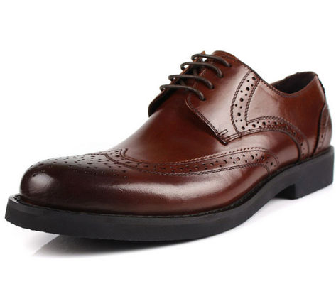 Europa Disegno Uomini Scarpe Brogue Stile Stile Stile Stile Scarpe da uomo in cuoio a grano completo
