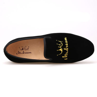 Red Bottom Mens Velvet Loafers Rubber Outsole Colore personalizzato per gli affari