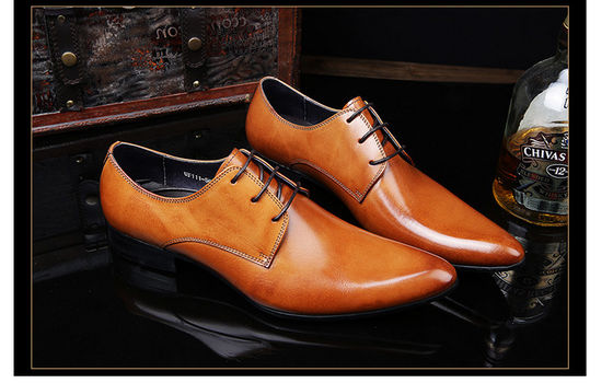 Scarpe da sposa da uomo a punta Giallo Lace Up Scarpe Oxford fatte a mano