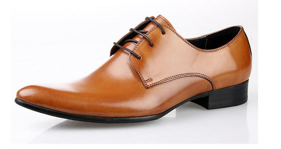 Scarpe da sposa da uomo a punta Giallo Lace Up Scarpe Oxford fatte a mano