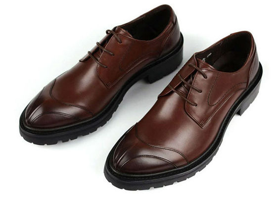 Qualsiasi Logo Scarpe da abito in pelle maschile con punti Britannia Stili Scarpe da abito in pelle marrone