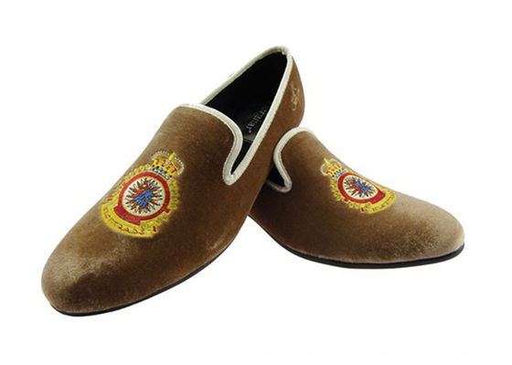 Giallo Reale Giallo Uomo Loafers di pelle, Reale ricamato Uomo Loafers Casual