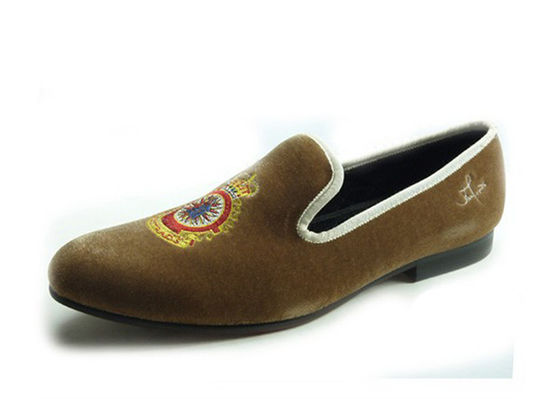 Giallo Reale Giallo Uomo Loafers di pelle, Reale ricamato Uomo Loafers Casual