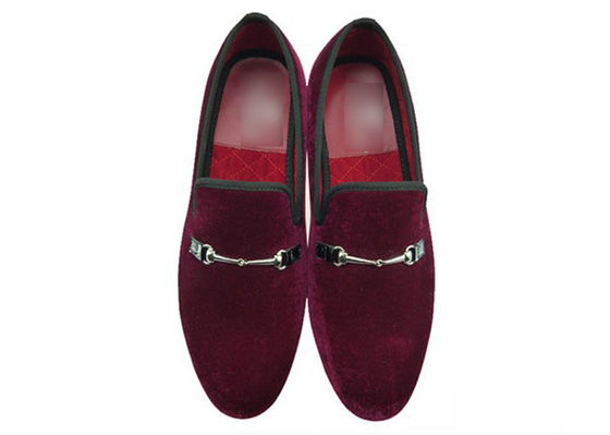 Fatto a mano per uomo, scarpe di velluto rosso, scarpe confortevoli.