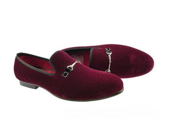 Fatto a mano per uomo, scarpe di velluto rosso, scarpe confortevoli.