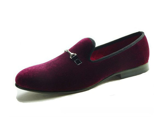 Fatto a mano per uomo, scarpe di velluto rosso, scarpe confortevoli.