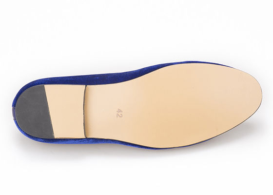 Motif Blu Abito di velluto maschile Scarpe da sole, Borgoña Loafers Maschile Scarpe da sole