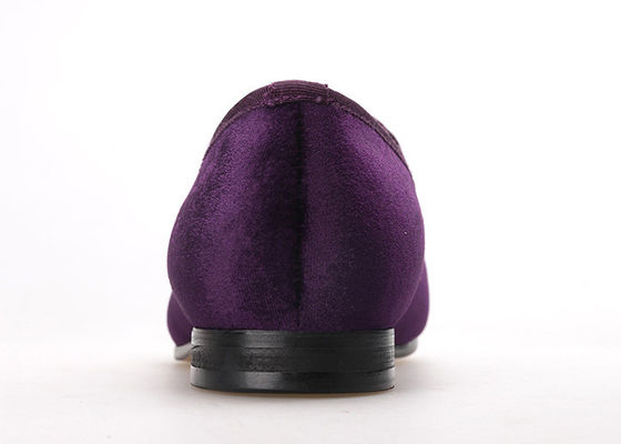 Scarpe da sole di velluto viola artigianale per uomini