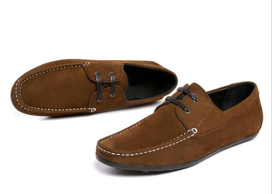 Fashion Flat Men Leather Loafers Luxury Handmade Suede Shoes