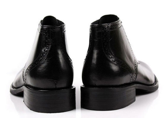 pelle di mucca Uomini Scarpe da caviglia alta classe Scarpe da pelle bruciate