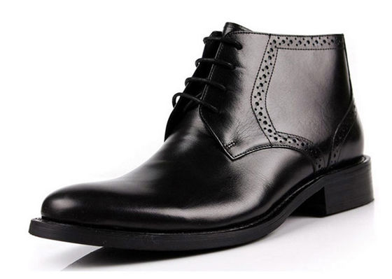 pelle di mucca Uomini Scarpe da caviglia alta classe Scarpe da pelle bruciate