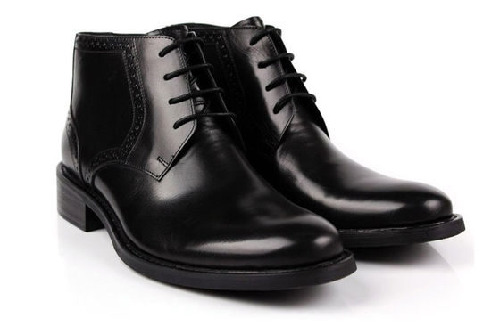 pelle di mucca Uomini Scarpe da caviglia alta classe Scarpe da pelle bruciate