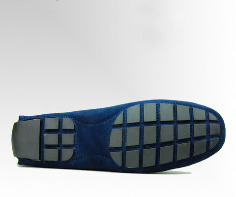 Legatevi le cravatte Casual Mens Blue Suede Loafers Genuine Leather Handmade Suede Shoes