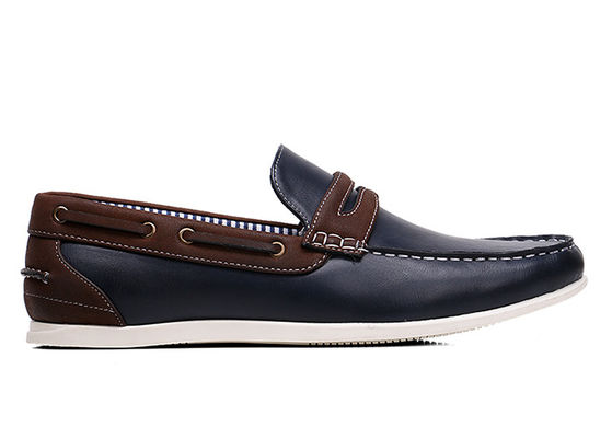 Flat Classic Mens Slip On Leather Scarpe da ginnastica Twill Lining Black Casual Loafers