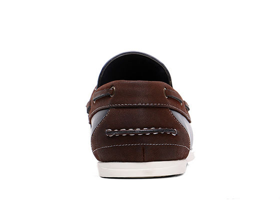 Flat Classic Mens Slip On Leather Scarpe da ginnastica Twill Lining Black Casual Loafers