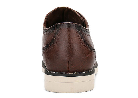 Logo Stampato Uomo Scarpe Derby in pelle nera Custom Scarpe artigianali marroni Casual