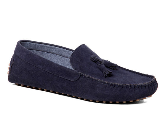 Sticking Style Flat Men Scarpe da guida nere, Moccasino - Scarpe da guida Gommino Suede