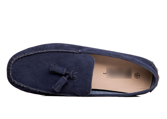 Sticking Style Flat Men Scarpe da guida nere, Moccasino - Scarpe da guida Gommino Suede