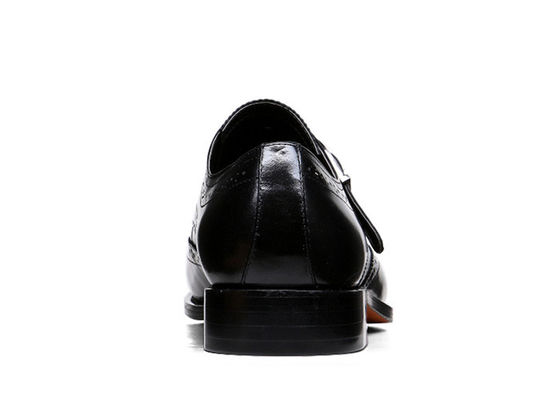 Calzature da uomo per adulti in nero in pelle vera Calzature in stile Brogue