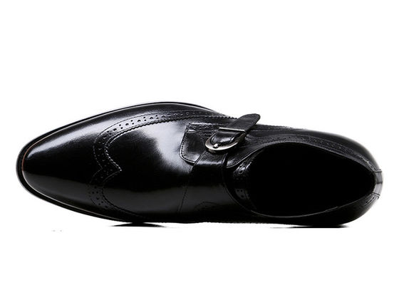 Calzature da uomo per adulti in nero in pelle vera Calzature in stile Brogue