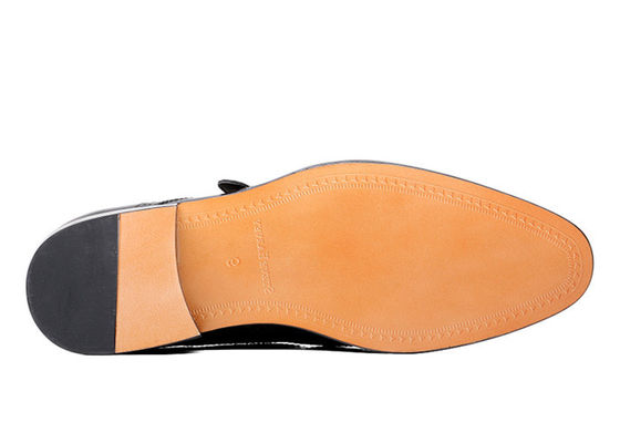 Calzature da uomo per adulti in nero in pelle vera Calzature in stile Brogue