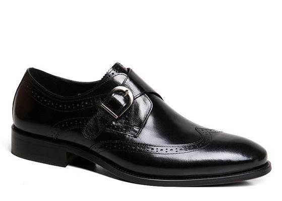 Calzature da uomo per adulti in nero in pelle vera Calzature in stile Brogue