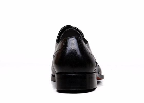 Giubbotti in pelle nera Goodyear Uomo, calzature da uomo intagliate artigianali, scarpe da lavoro.