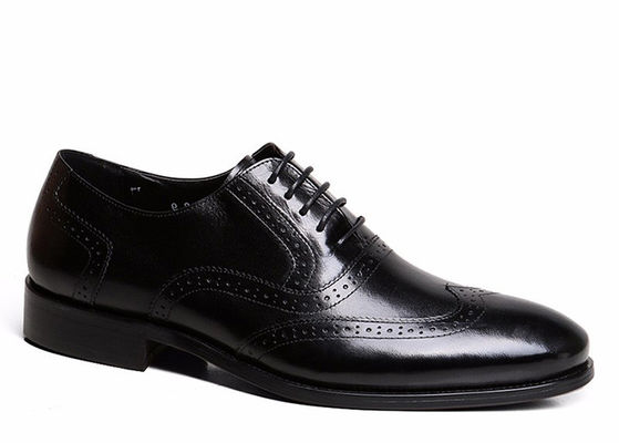 Giubbotti in pelle nera Goodyear Uomo, calzature da uomo intagliate artigianali, scarpe da lavoro.