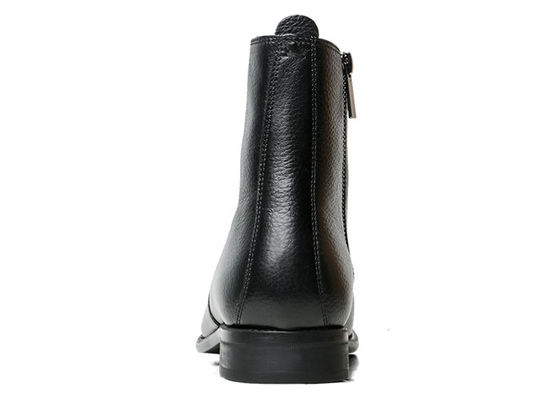 Stivali da sposa in pelle originale da uomo per caviglie Stivali da spalla in pelle nera con top alto
