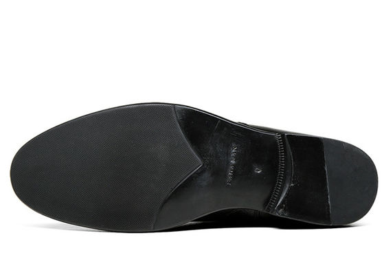 Stivali da sposa in pelle originale da uomo per caviglie Stivali da spalla in pelle nera con top alto