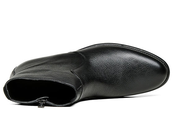 Stivali da sposa in pelle originale da uomo per caviglie Stivali da spalla in pelle nera con top alto