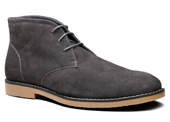 Stivali da inverno da uomo suede da deserto scarpe a punta rotonda pizzo - fino da uomo scarpe casual top alto