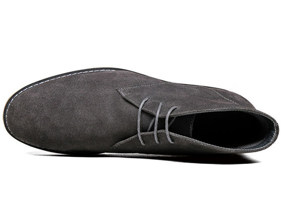 Stivali da inverno da uomo suede da deserto scarpe a punta rotonda pizzo - fino da uomo scarpe casual top alto