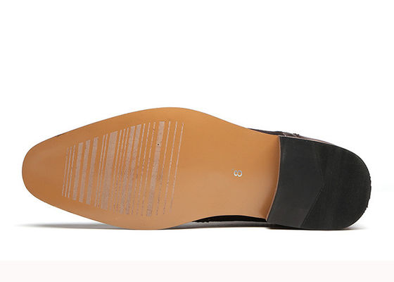 Scarpe da spalla a punta maschile nero / marrone Scarpe da spalla Oxford Scarpe da sposa