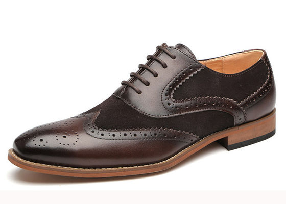 Scarpe da spalla a punta maschile nero / marrone Scarpe da spalla Oxford Scarpe da sposa