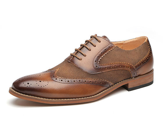 Scarpe da spalla a punta maschile nero / marrone Scarpe da spalla Oxford Scarpe da sposa