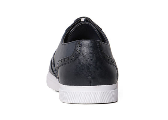 Calzature da ginnastica con lacci da uomo con lacci da uomo in PU nero Calzature da ginnastica da uomo con lacci da pelle