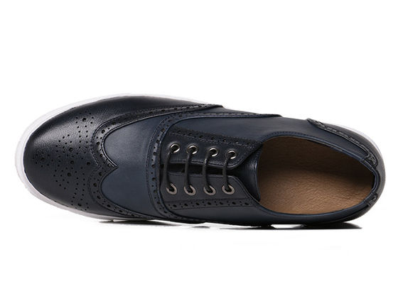 Calzature da ginnastica con lacci da uomo con lacci da uomo in PU nero Calzature da ginnastica da uomo con lacci da pelle