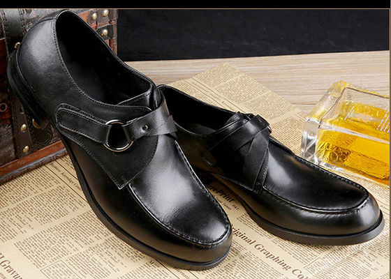 Calzature da uomo in pelle a grana piena per abiti personalizzati Scarpe da lavoro da monaco a cinghia marrone