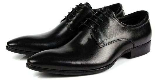Calzature da uomo in pelle in stile Oxford rosso scuro / nero scarpe da uomo in pizzo