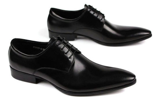 Calzature da uomo in pelle in stile Oxford rosso scuro / nero scarpe da uomo in pizzo