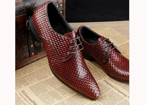 Calzature da uomo Borgoña Vintage Italiano Goodyear Welted Calzature da cuoio full grain