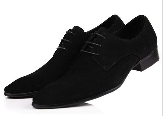 Classic PU Suede Upper Uomo Calzature da abito formale Oxfords Style Uomo Nero Calzature casual