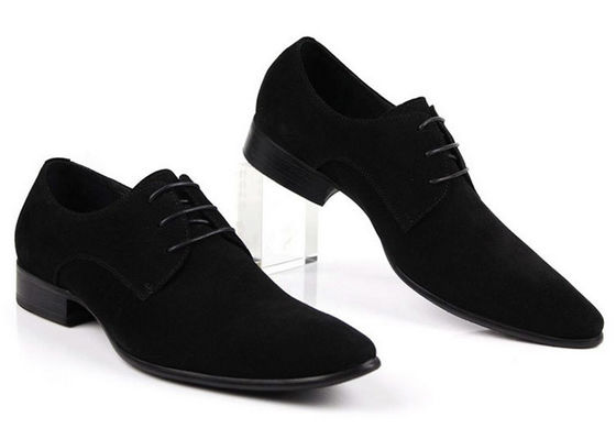 Classic PU Suede Upper Uomo Calzature da abito formale Oxfords Style Uomo Nero Calzature casual