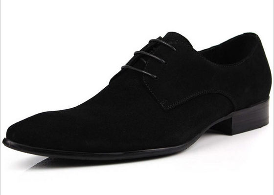 Classic PU Suede Upper Uomo Calzature da abito formale Oxfords Style Uomo Nero Calzature casual